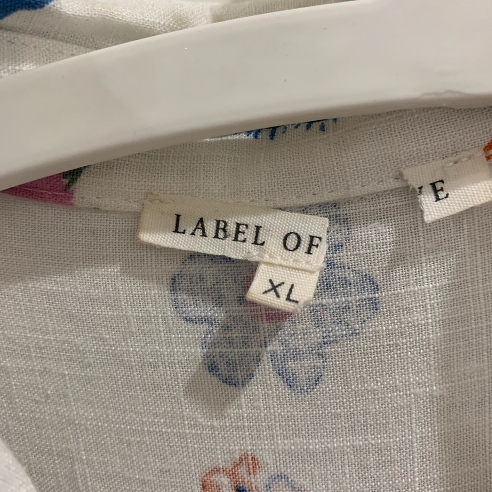 Linen Romper-shorts with Drawstring Waist - Picture 3 of 3